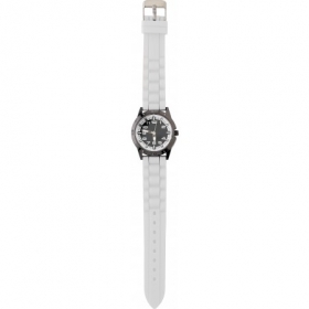 Small, alloy and mineral glass watch for women, White;6555-02