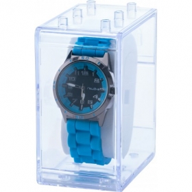 Small, alloy and mineral glass watch for women, Pale blue;6555-18