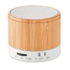 BoxÄƒ rotundÄƒ Bluetooth bambus  MO9608-06; cod produs : MO9608-06