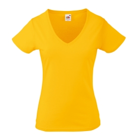 Ladies V-neck t-shirt    FO1398-SQ-L;FO1398-SQ