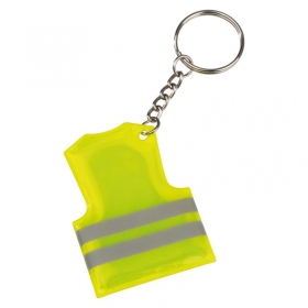Key fob in the shape of a safety vest | 9094708